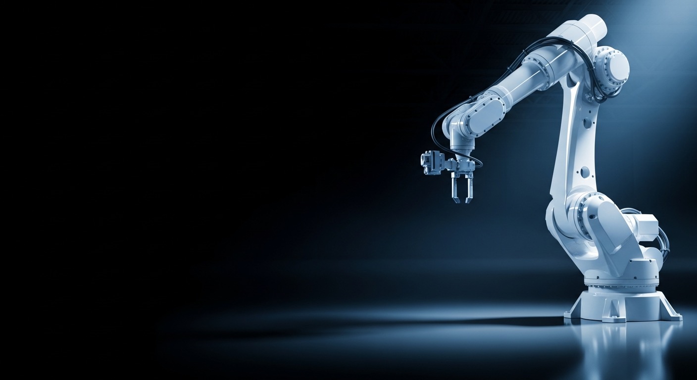 Przemysłowy robot rob-tech na linii produkcyjnej